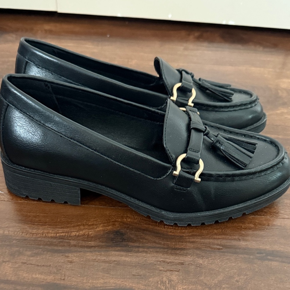 Kim Rogers Black Tassel Loafers